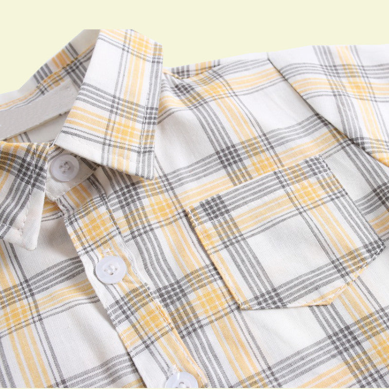 Baby Dressy Shirt Button Up Shirt - Yellow