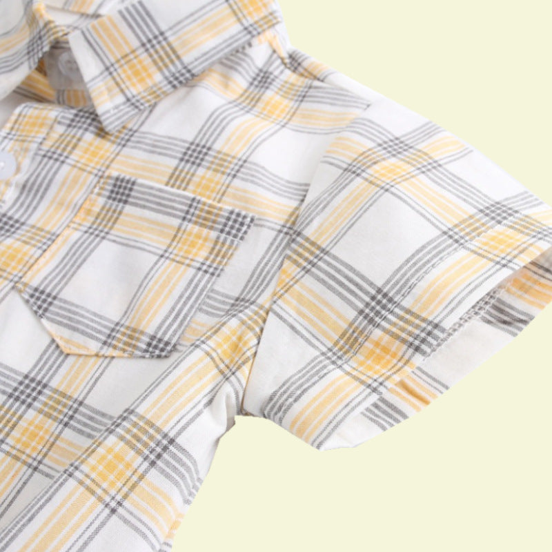 Baby Dressy Shirt Button Up Shirt - Yellow