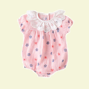 Baby Lace Frill Cotton Bodysuit