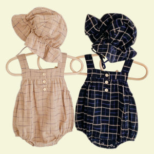 Checkered Bodysuit and Hat Romper