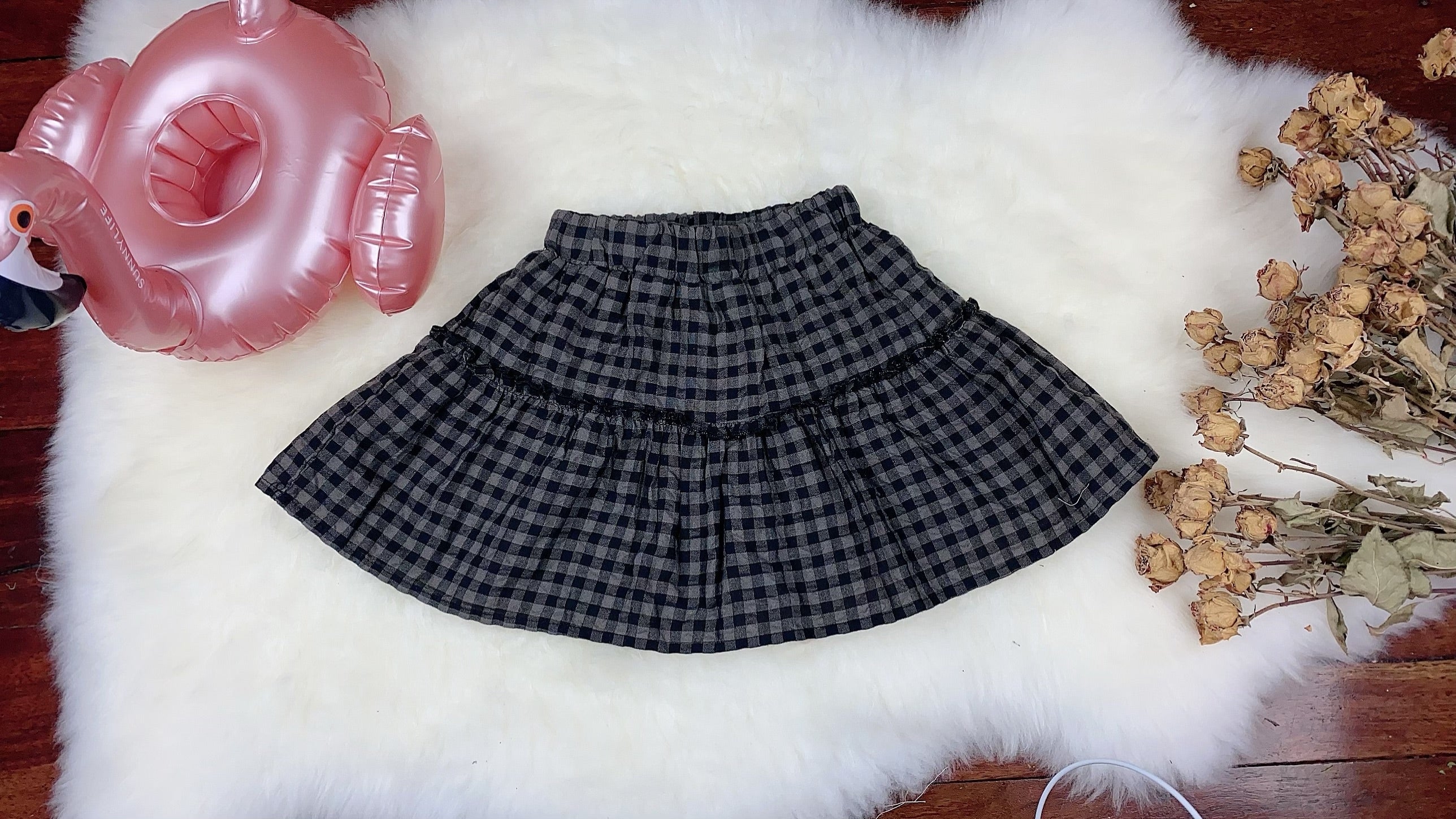 Checkered skirts