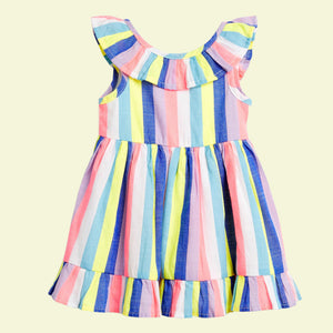 Rainbow Striped Girl Dress