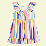 Load image into Gallery viewer, Rainbow Striped Girl Dress
