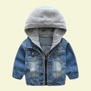 Baby boy denim jacket clearance with fur