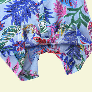 Blue Hawaiian Floral Romper