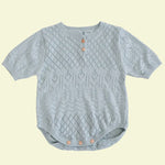 Load image into Gallery viewer, Knitted Baby Short Sleeve Bodysuit
