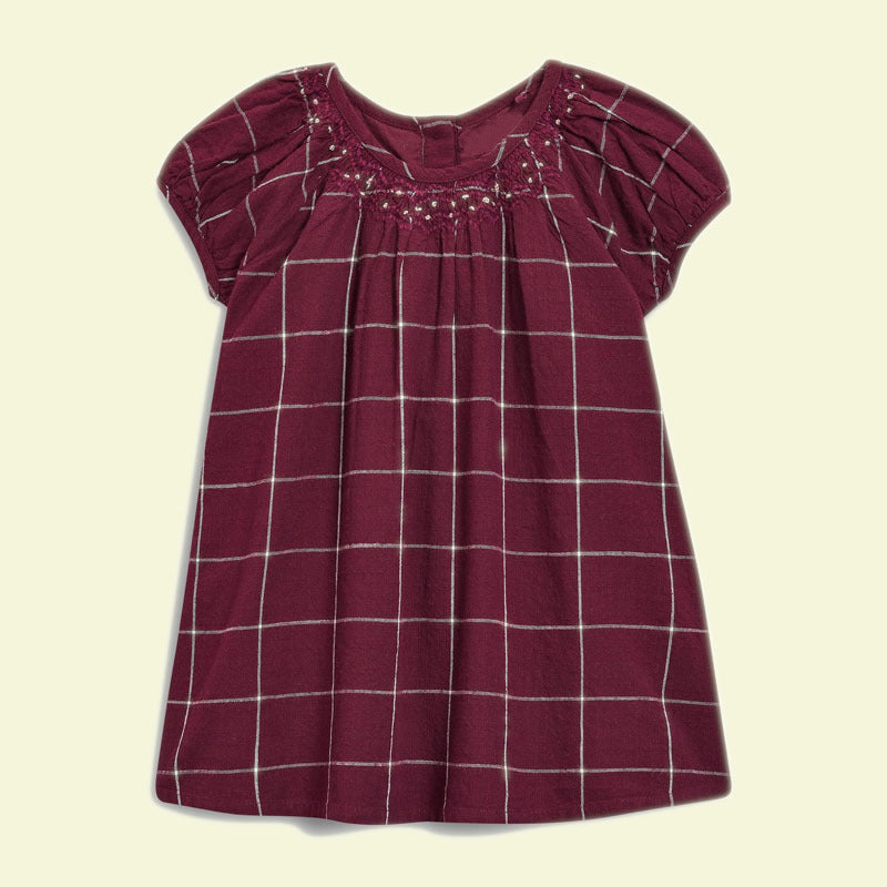 Little Girl Checkered Cotton Dress