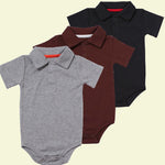 Load image into Gallery viewer, Baby Polo Romper 3 Pieces Bundle 3
