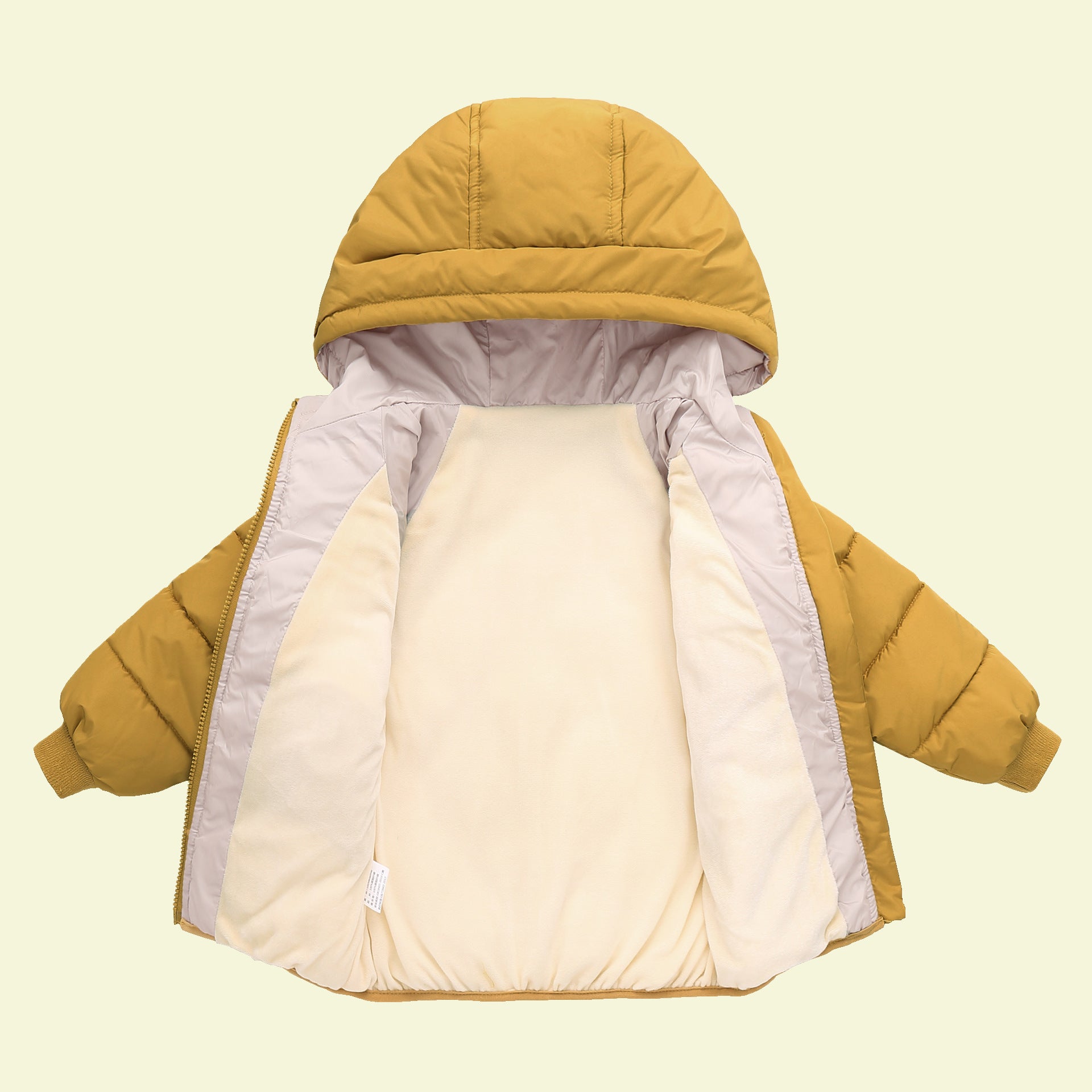 Kids hooded fleeced lined puffer jacket