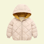 Load image into Gallery viewer, Kids hooded fleeced lined puffer jacket
