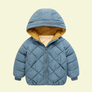 Kids hooded fleeced lined puffer jacket