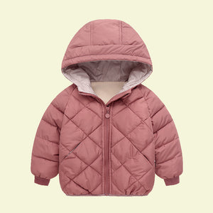 Kids hooded fleeced lined puffer jacket