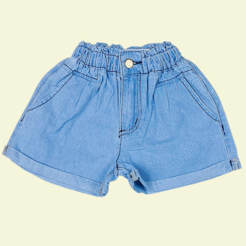 Sky blue denim shorts