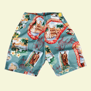 Summer boys tropical prints cotton shorts